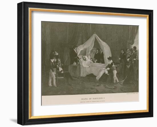 Death of Napoleon I-Charles Auguste Steuben-Framed Giclee Print