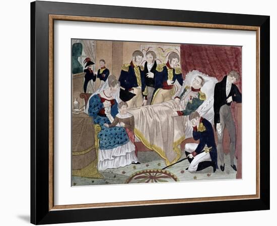 Death of Napoleon on St Helena-Stefano Bianchetti-Framed Giclee Print