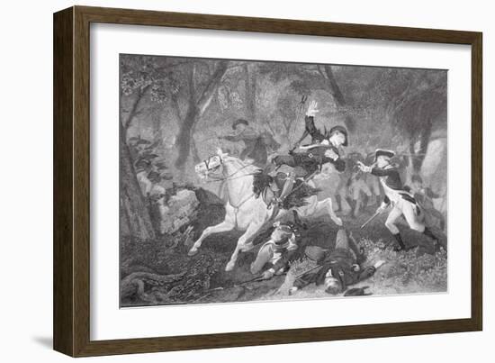 Death of Patrick Ferguson at the Battle of King's Mountain, 7 October 1780-American School-Framed Giclee Print