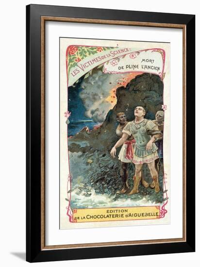 Death of Pliny the Elder in the Eruption of Vesuvius, 79-null-Framed Giclee Print