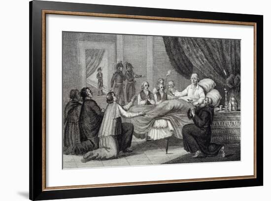 Death of Pope Pius VI, Valencia, August 29, 1799, Italy-null-Framed Giclee Print