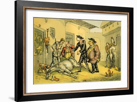 'Death of Punch'-Thomas Rowlandson-Framed Giclee Print