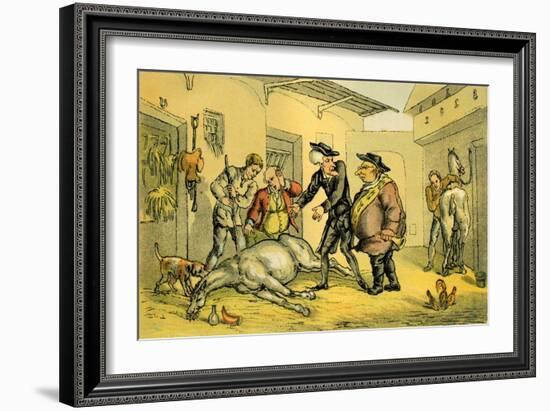 'Death of Punch'-Thomas Rowlandson-Framed Giclee Print