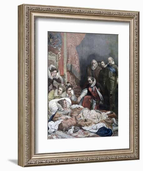 Death of Queen Elizabeth, 1892-Paul Delaroche-Framed Giclee Print