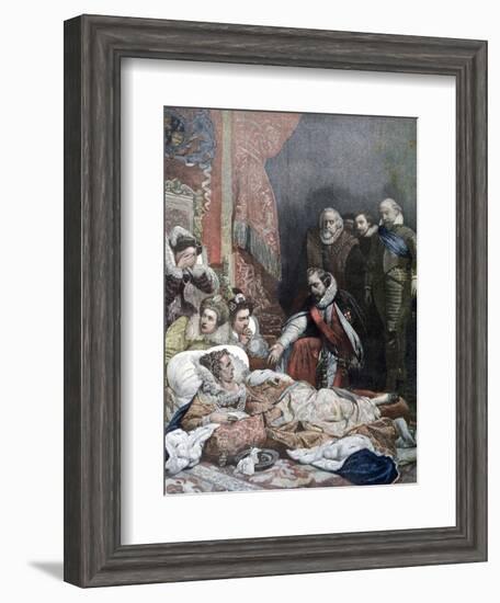 Death of Queen Elizabeth, 1892-Paul Delaroche-Framed Giclee Print