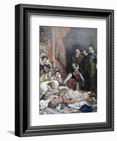 Death of Queen Elizabeth, 1892-Paul Delaroche-Framed Giclee Print