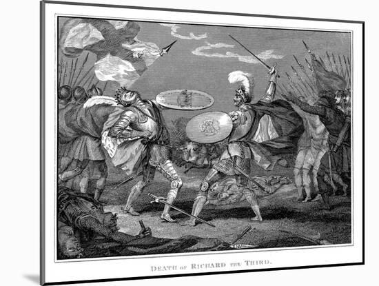 Death of Richard III at the Battle of Bosworth Field, August 1485-null-Mounted Giclee Print