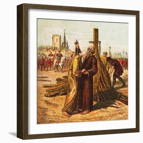 Death of Ridley and Latimer-English-Framed Giclee Print