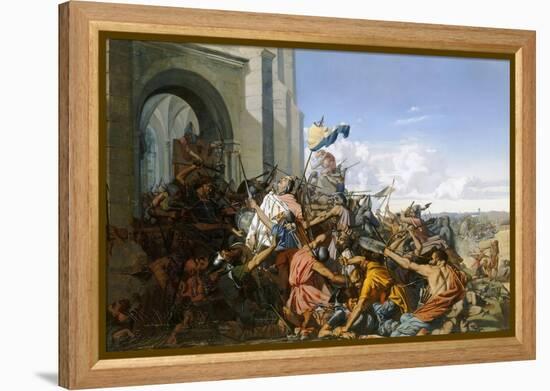 Death of Robert Le Fort in the Battle of Brissarthe, 866-Henri Lehmann-Framed Premier Image Canvas