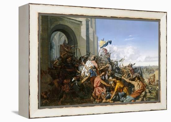 Death of Robert Le Fort in the Battle of Brissarthe, 866-Henri Lehmann-Framed Premier Image Canvas