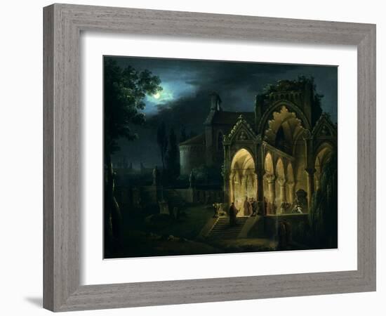 Death of Romeo and Juliet in Moonlit Landscape-Lorenzo Scarabellotto-Framed Giclee Print