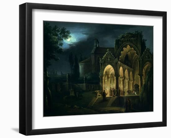 Death of Romeo and Juliet in Moonlit Landscape-Lorenzo Scarabellotto-Framed Giclee Print