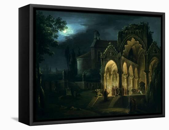 Death of Romeo and Juliet in Moonlit Landscape-Lorenzo Scarabellotto-Framed Premier Image Canvas