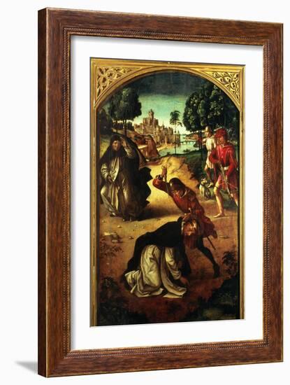 Death of Saint Peter Martyr-Pedro Berruguete-Framed Giclee Print