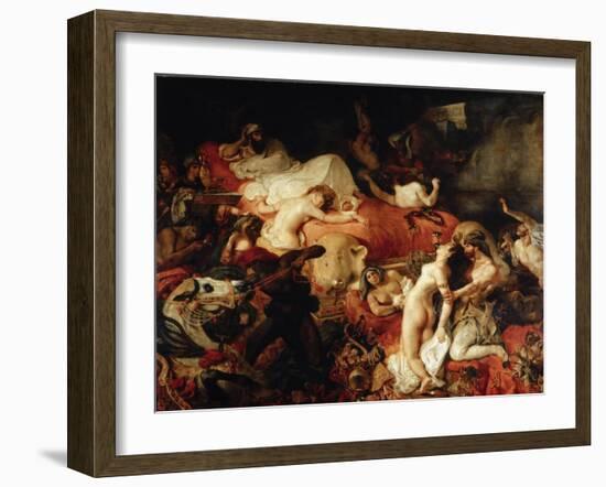 Death of Sardanapalus-Eugene Delacroix-Framed Giclee Print