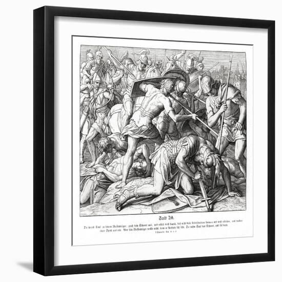 Death of Saul, 1 Samuel-Julius Schnorr von Carolsfeld-Framed Giclee Print