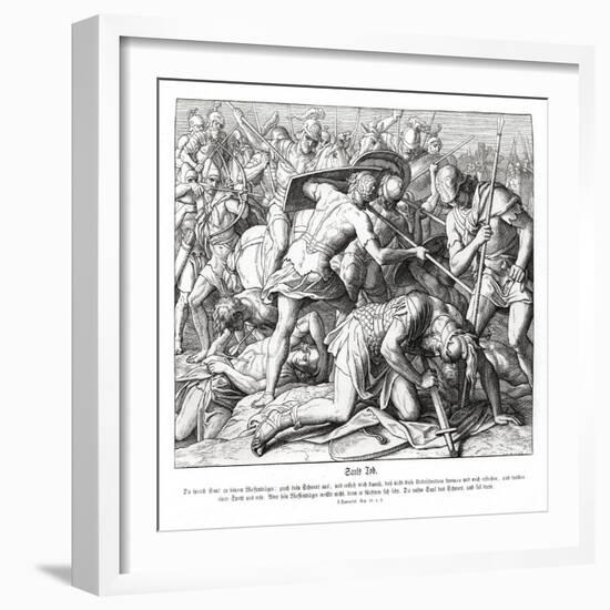 Death of Saul, 1 Samuel-Julius Schnorr von Carolsfeld-Framed Giclee Print
