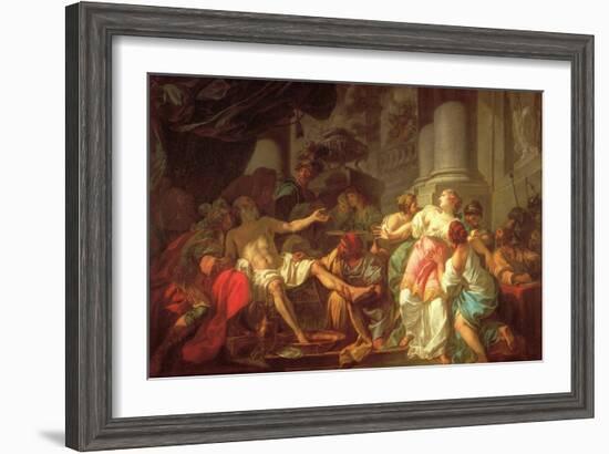 Death of Seneca-Jacques-Louis David-Framed Art Print