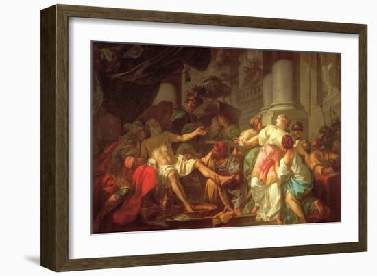 Death of Seneca-Jacques-Louis David-Framed Art Print