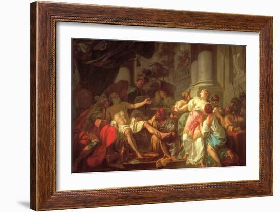 Death of Seneca-Jacques-Louis David-Framed Art Print