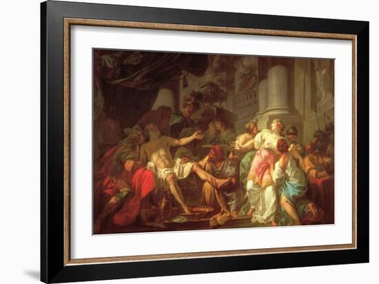 Death of Seneca-Jacques-Louis David-Framed Art Print