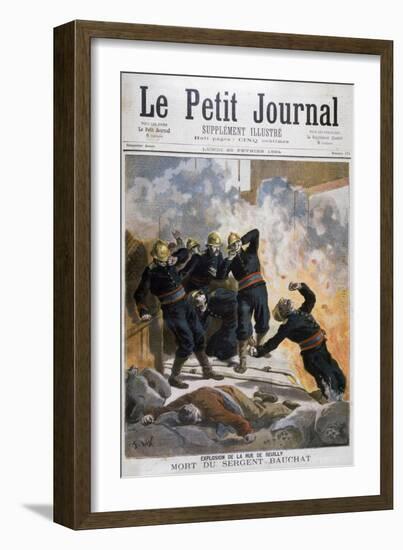 Death of Sergeant Bauchat, Rue De Reuilly, Paris, 1894-Frederic Lix-Framed Giclee Print