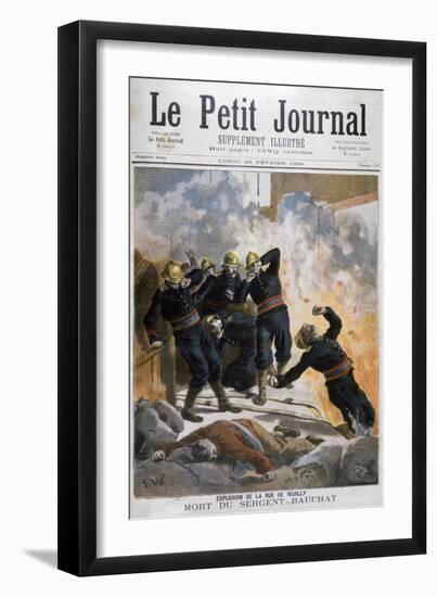 Death of Sergeant Bauchat, Rue De Reuilly, Paris, 1894-Frederic Lix-Framed Giclee Print