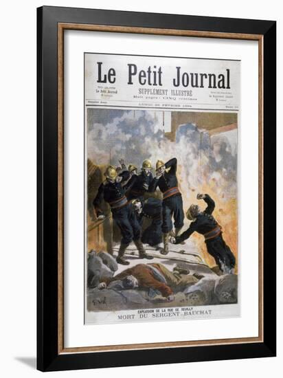 Death of Sergeant Bauchat, Rue De Reuilly, Paris, 1894-Frederic Lix-Framed Giclee Print