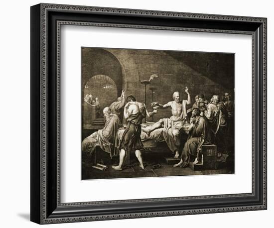 Death of Socrates-Jacques-Louis David-Framed Giclee Print