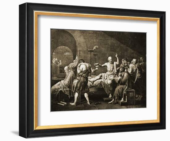 Death of Socrates-Jacques-Louis David-Framed Giclee Print