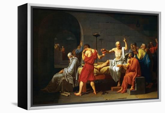 Death of Socrates-Jacques-Louis David-Framed Stretched Canvas