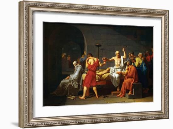 Death of Socrates-Jacques-Louis David-Framed Art Print