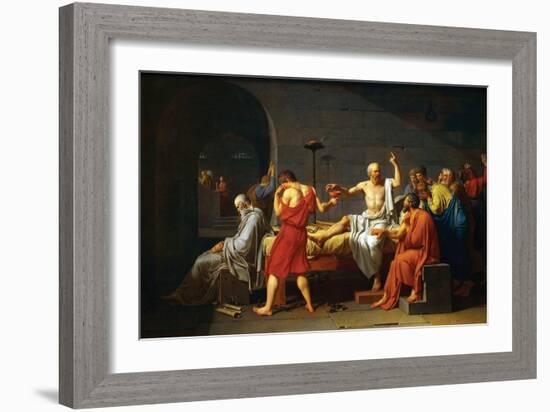 Death of Socrates-Jacques-Louis David-Framed Art Print