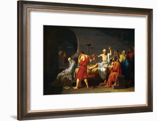 Death of Socrates-Jacques-Louis David-Framed Art Print