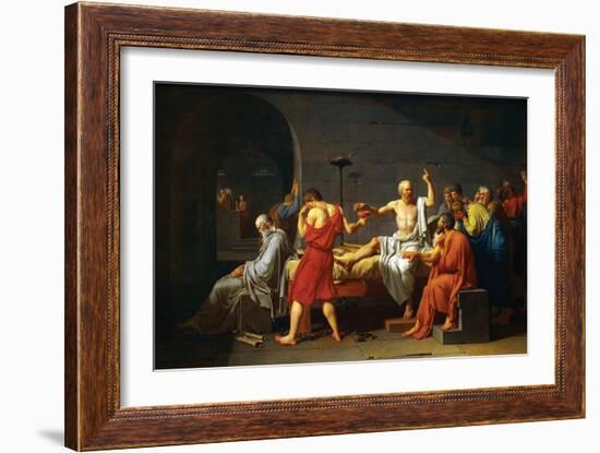 Death of Socrates-Jacques-Louis David-Framed Art Print