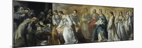 Death of St.Clare-Bartolome Esteban Murillo-Mounted Giclee Print