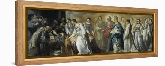 Death of St.Clare-Bartolome Esteban Murillo-Framed Premier Image Canvas