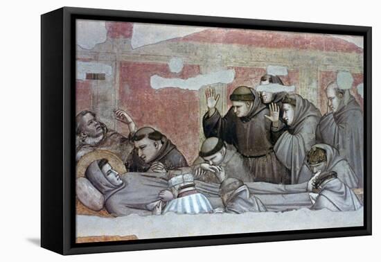 Death of St Francis and Inspection of Stigmata, C1320-Giotto-Framed Premier Image Canvas