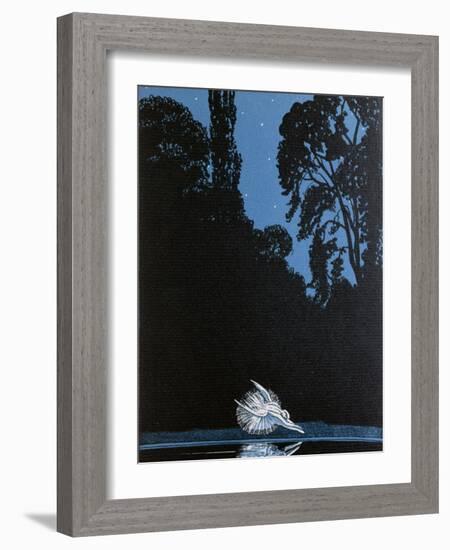 Death of Swan, Illustration, 'La Gazette du Bon Ton' inspired by Tchaikovsky's ballet 'Swan Lake'-null-Framed Giclee Print