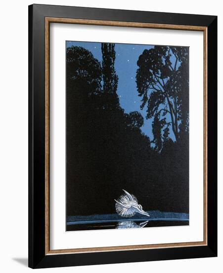 Death of Swan, Illustration, 'La Gazette du Bon Ton' inspired by Tchaikovsky's ballet 'Swan Lake'-null-Framed Giclee Print