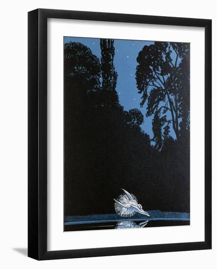 Death of Swan, Illustration, 'La Gazette du Bon Ton' inspired by Tchaikovsky's ballet 'Swan Lake'-null-Framed Giclee Print