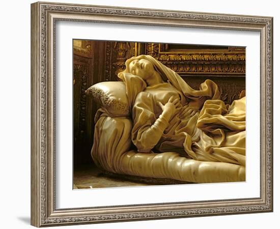 Death of the Blessed Ludovica Albertoni, from the Altieri Chapel, 1674-Giovanni Lorenzo Bernini-Framed Giclee Print