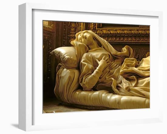 Death of the Blessed Ludovica Albertoni, from the Altieri Chapel, 1674-Giovanni Lorenzo Bernini-Framed Giclee Print