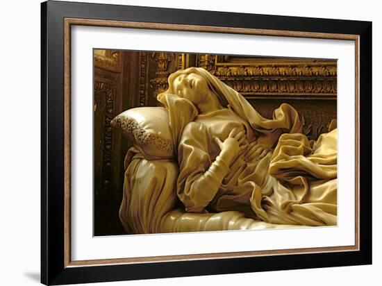 Death of the Blessed Ludovica Albertoni, from the Altieri Chapel, 1674-Giovanni Lorenzo Bernini-Framed Giclee Print