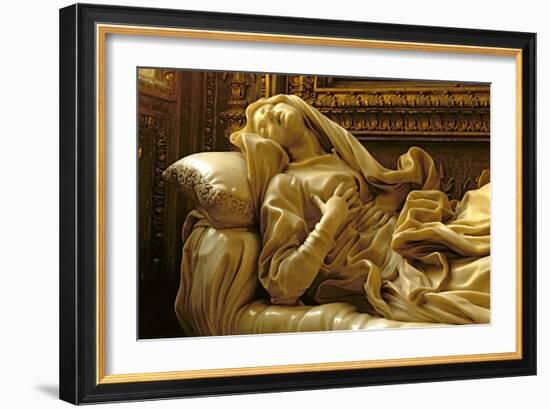 Death of the Blessed Ludovica Albertoni, from the Altieri Chapel, 1674-Giovanni Lorenzo Bernini-Framed Giclee Print