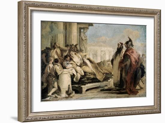 Death of the Dido, 1757-Giovanni Battista Tiepolo-Framed Giclee Print