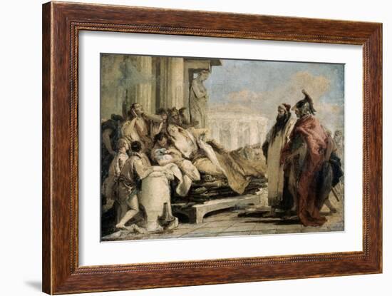 Death of the Dido, 1757-Giovanni Battista Tiepolo-Framed Giclee Print