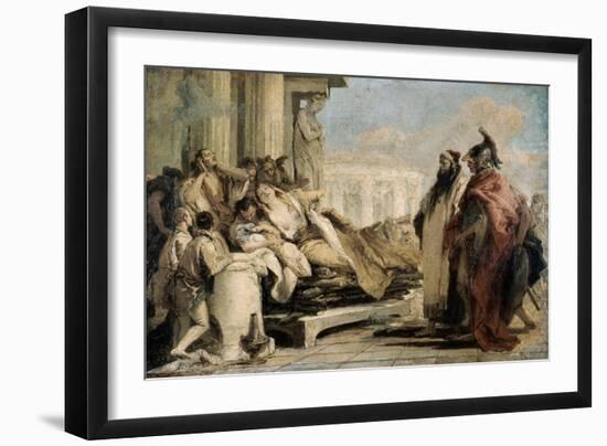 Death of the Dido, 1757-Giovanni Battista Tiepolo-Framed Giclee Print