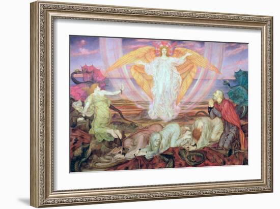 Death of the Dragon, 1914-Evelyn De Morgan-Framed Giclee Print