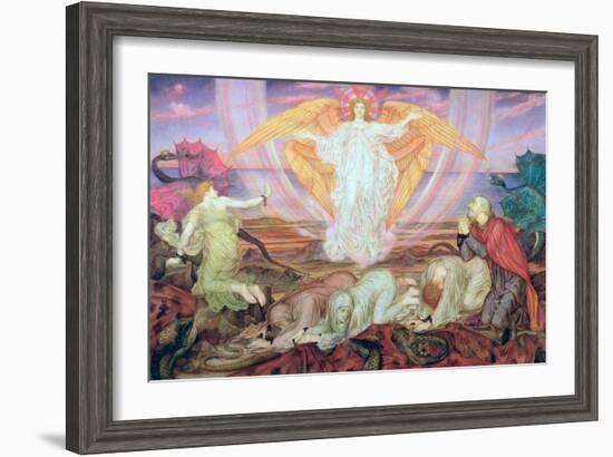 Death of the Dragon, 1914-Evelyn De Morgan-Framed Giclee Print